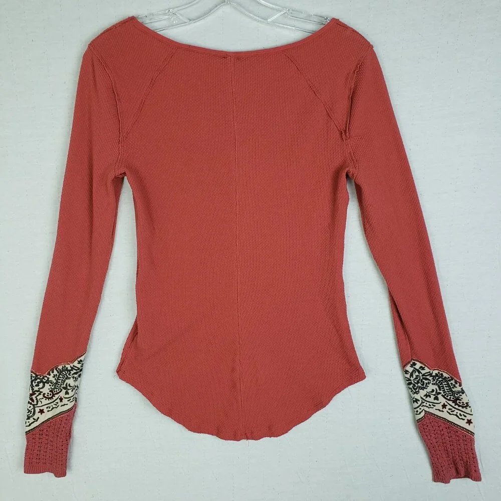 Free People Bandana Cuff Top Thermal Bohemian Crochet size M Resortwear Festival